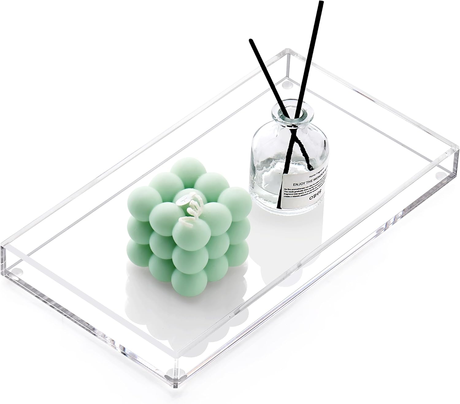 DINGHUO Acrylic Bathroom Vanity Tray