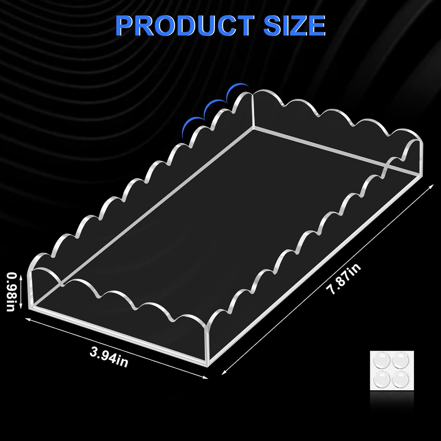Stylish Acrylic Bathroom Vanity Tray for Small Essentials
