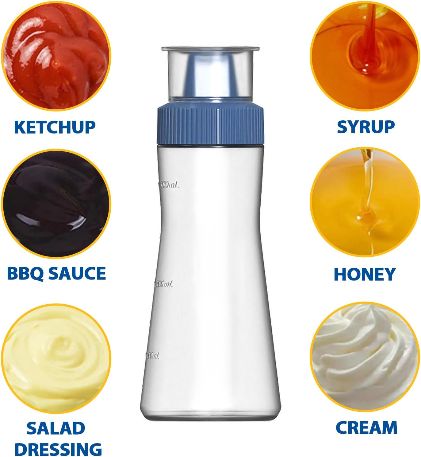 3-Piece Premium Condiment Squeeze Bottles
