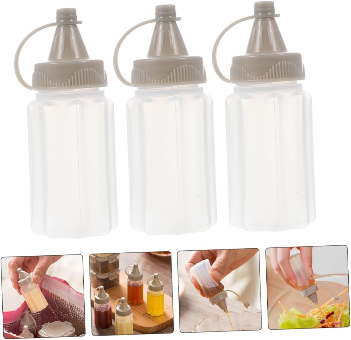 12 Piece Portable Condiment Squeeze Bottles