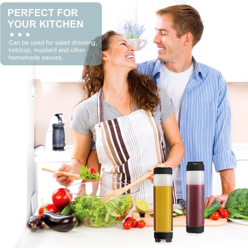 6 Pcs 16 Oz Condiment Squeeze Bottles Inverted Leak Proof