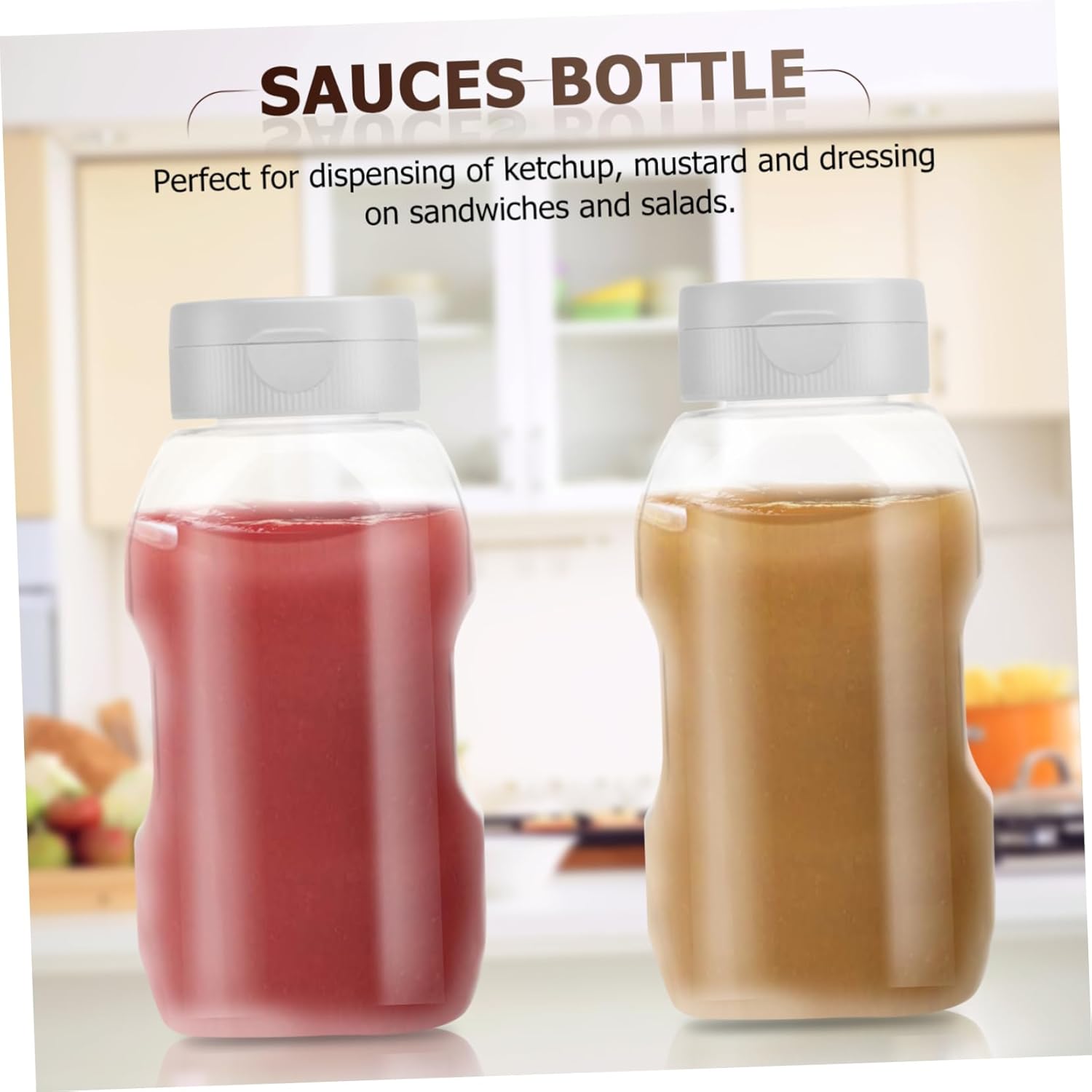 OKUMEYR - Squeeze Condiment Bottles with Easy Dispensing
