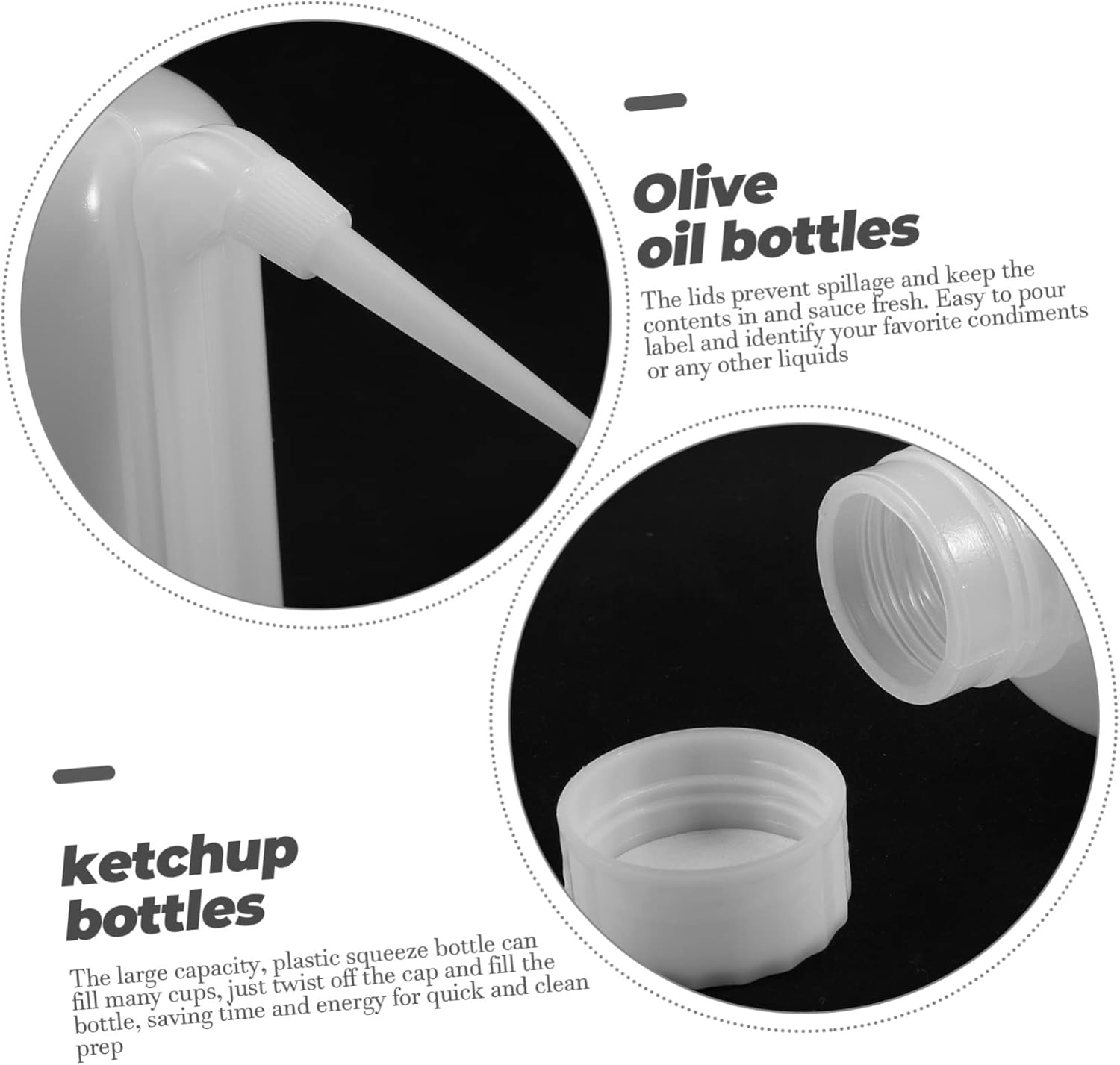 5-Piece Holy Communion Juice Dispensers Squeeze Sauce Bottles 500ml