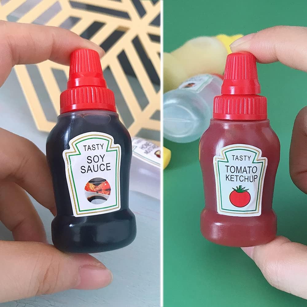 4pack Mini Squeeze Bottles for Condiments