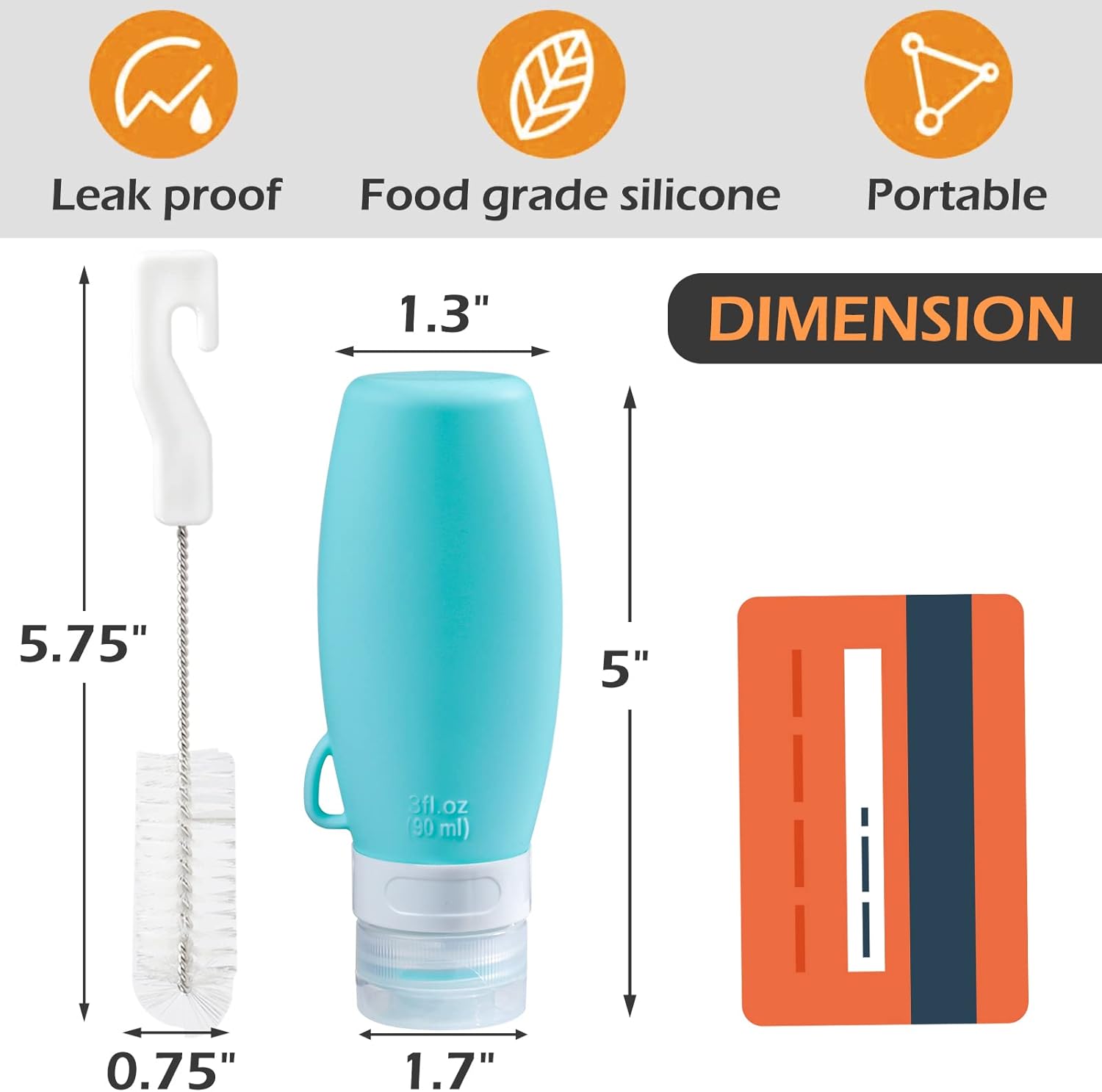 Webake 4Pack Squeeze Bottles Travel-Ready Condiment CONTainers