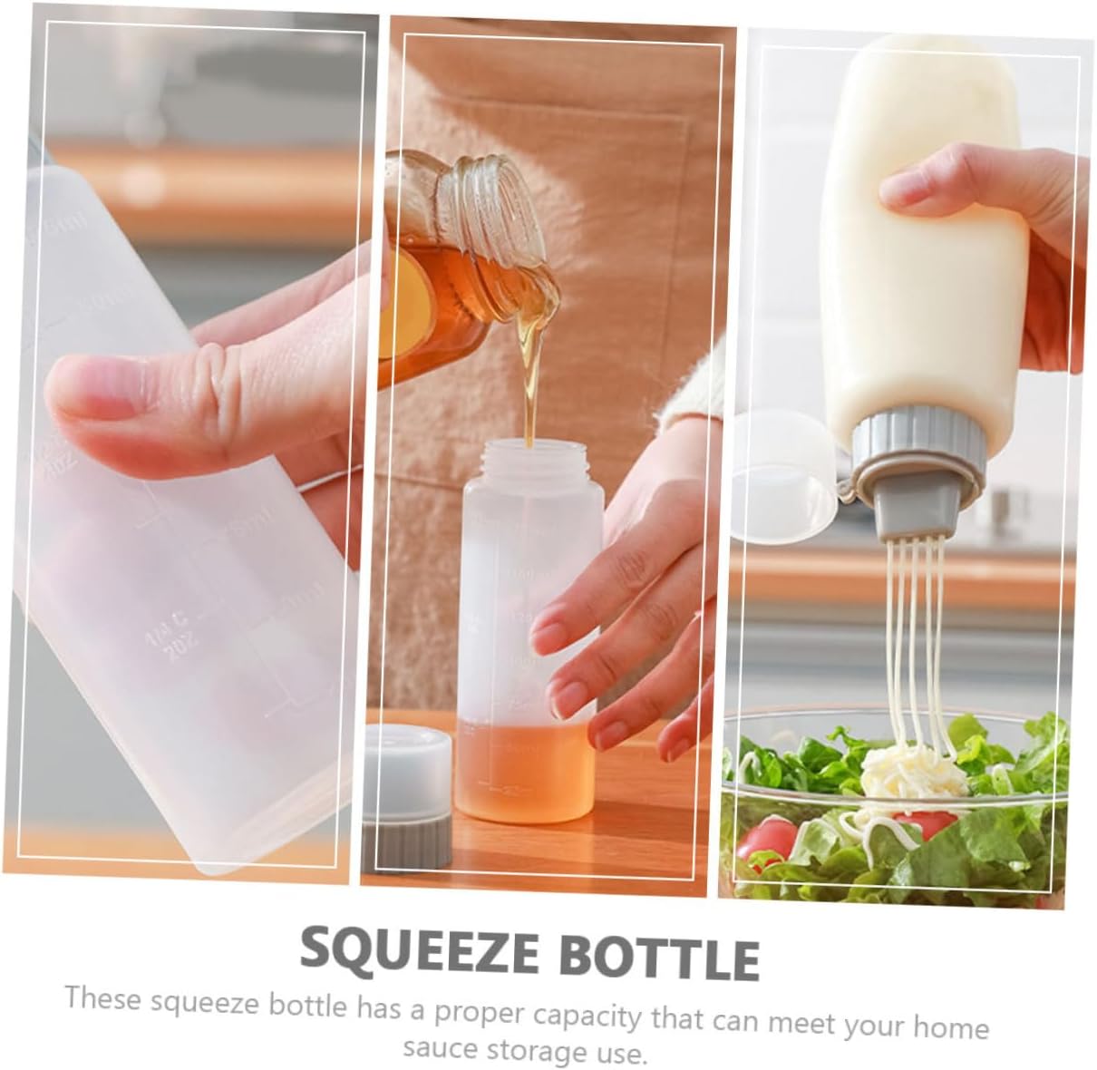 STOBAZA 2pc Squeeze Salad Condiment Bottles