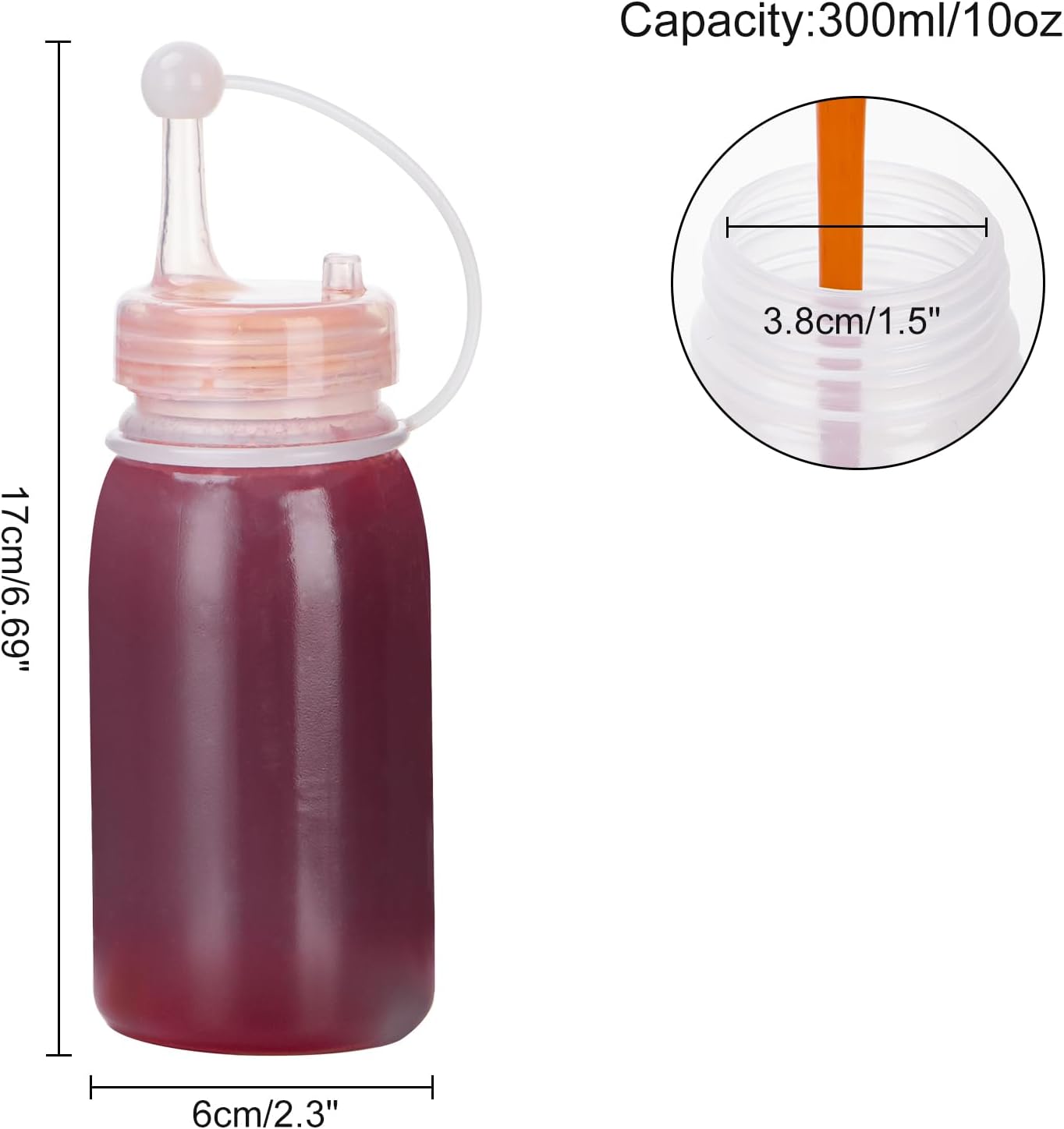 Condiment Squeeze Bottles 2 Pack for Kitchen Crafting