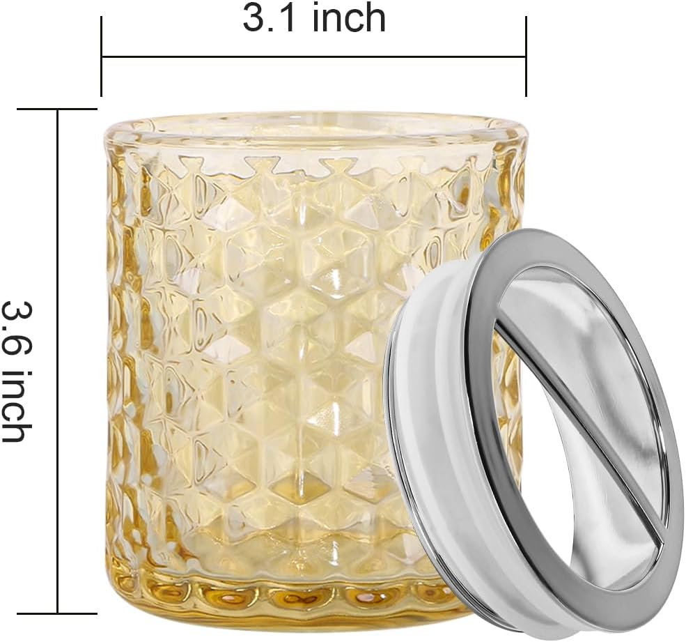 Thick Glass Toothbrush Holder with Silver Divider