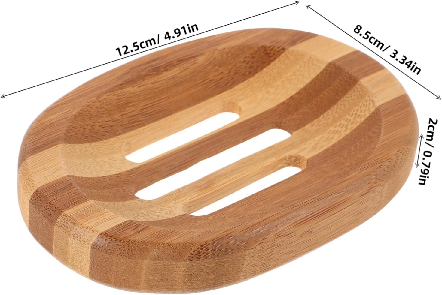 IWOWHERO Zebra Pattern Wooden Soap Dish - Modern Bathroom Kitchen Organizer