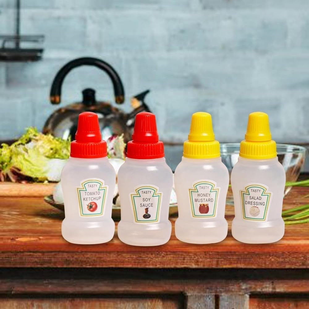 compact design 25ml ketchup bottles for dining or on the go