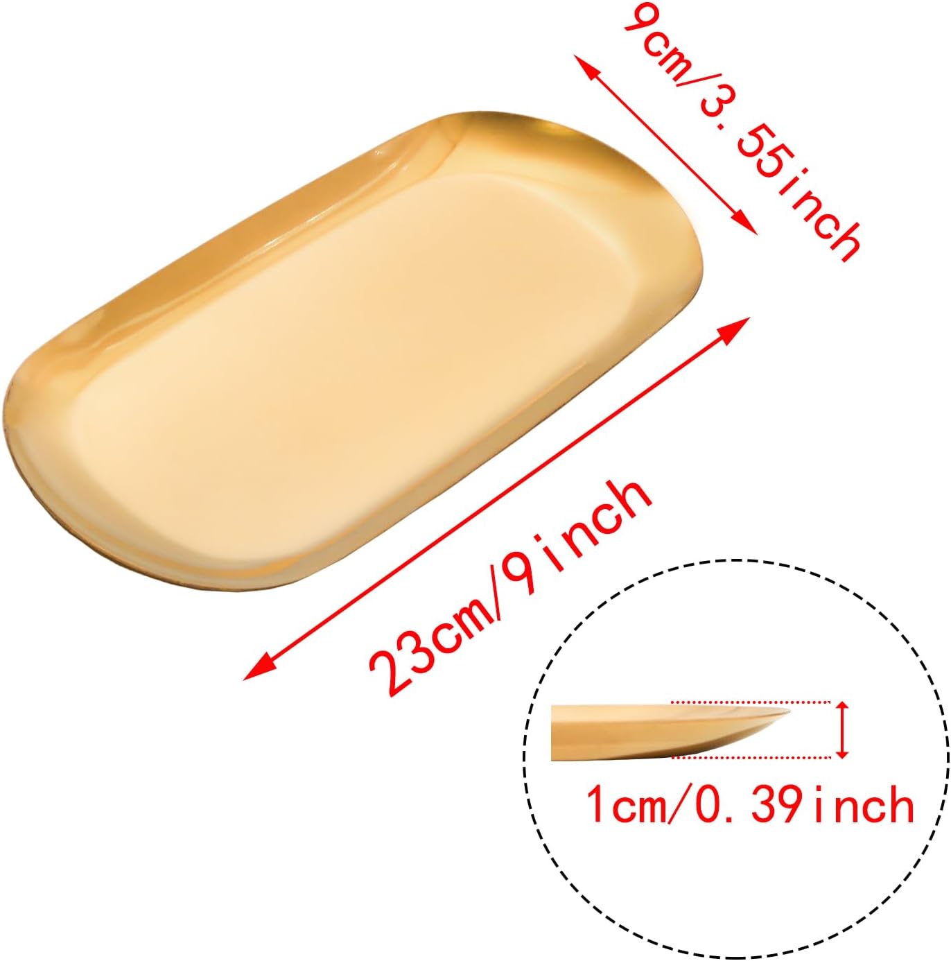 Elegant Gold Oval Tray Set