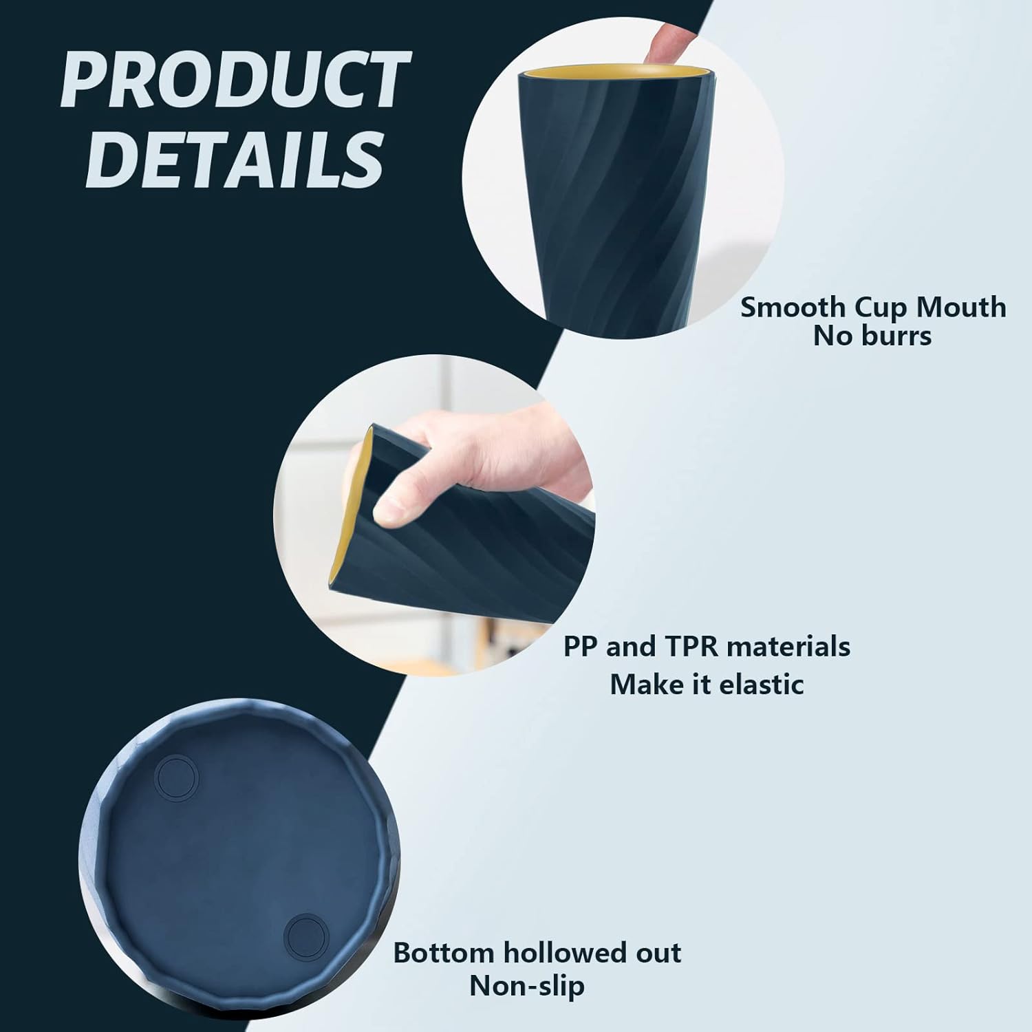 Roucerlin Reusable Tumbler - Compact Durable Perfect for Daily Use