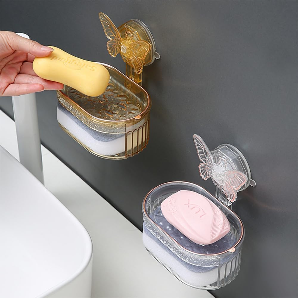 Unique Suction Cup Soap Box for Bathrooms
