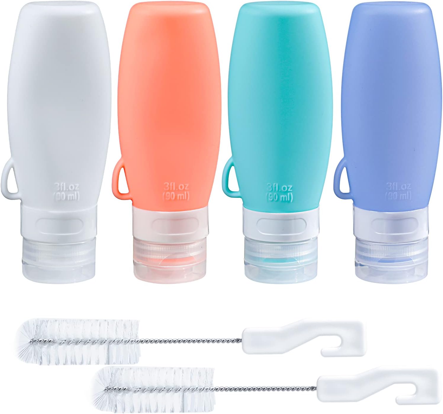 Webake 4Pack Squeeze Bottles Travel-Ready Condiment CONTainers