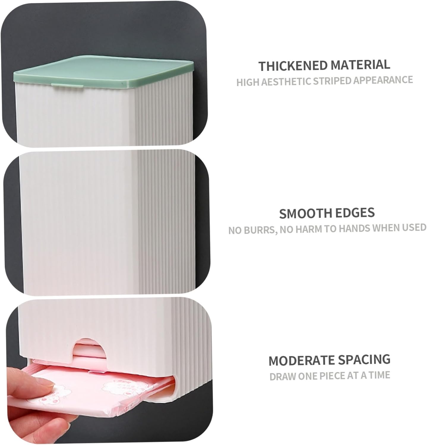 Wall-Mounted Toilet Pad Organizer for Women