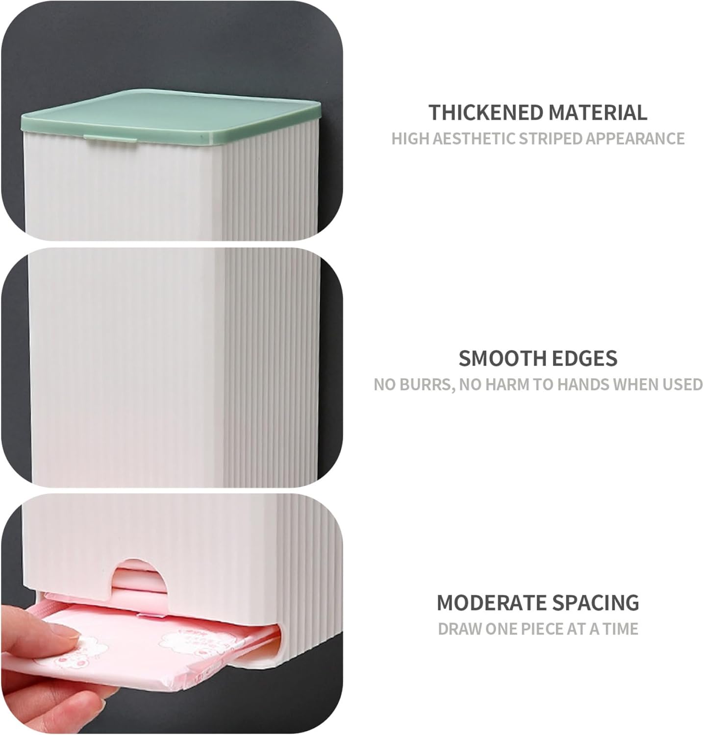 Curckua Wall-Mounted Storage Box for Toiletries sanitary Pads