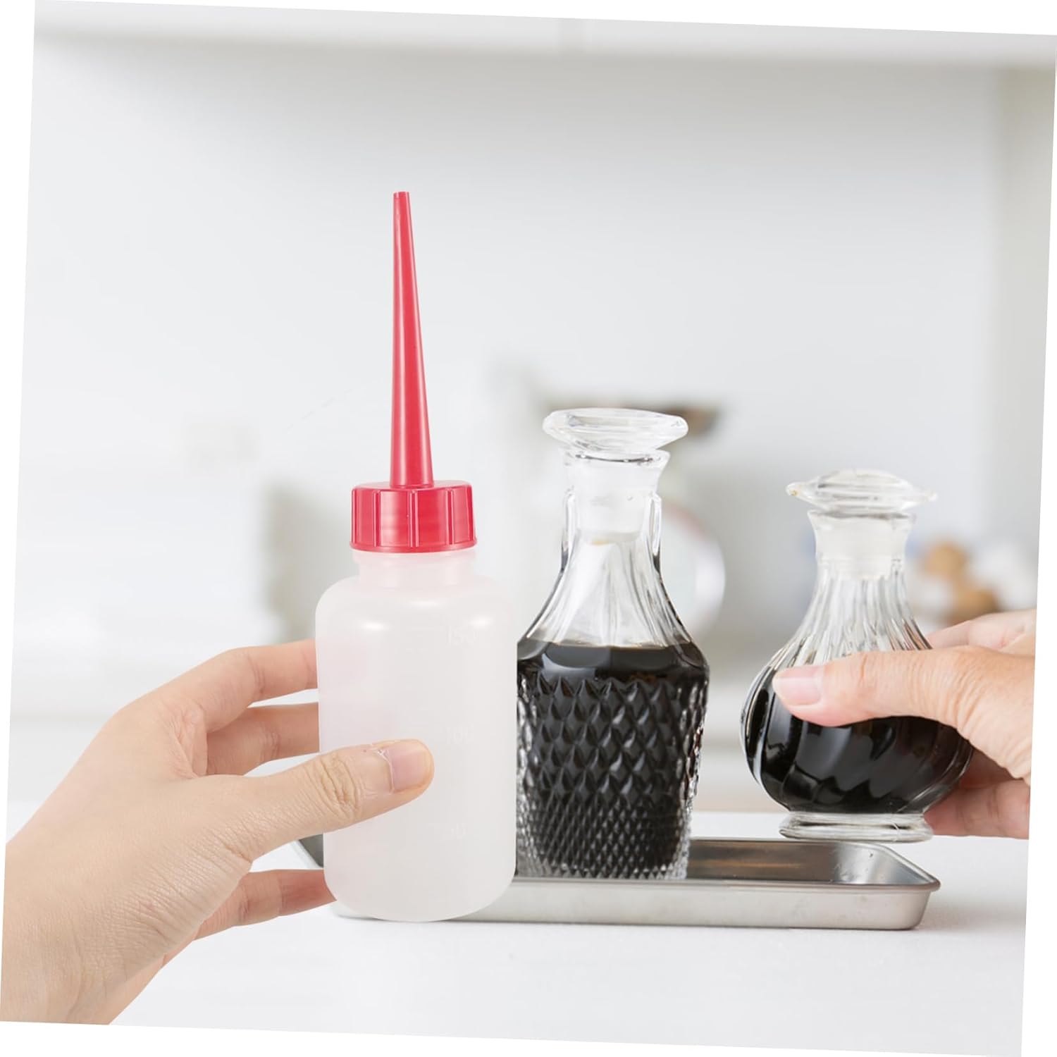 SECFOU 150ml Clear Squeeze Sauce Bottle