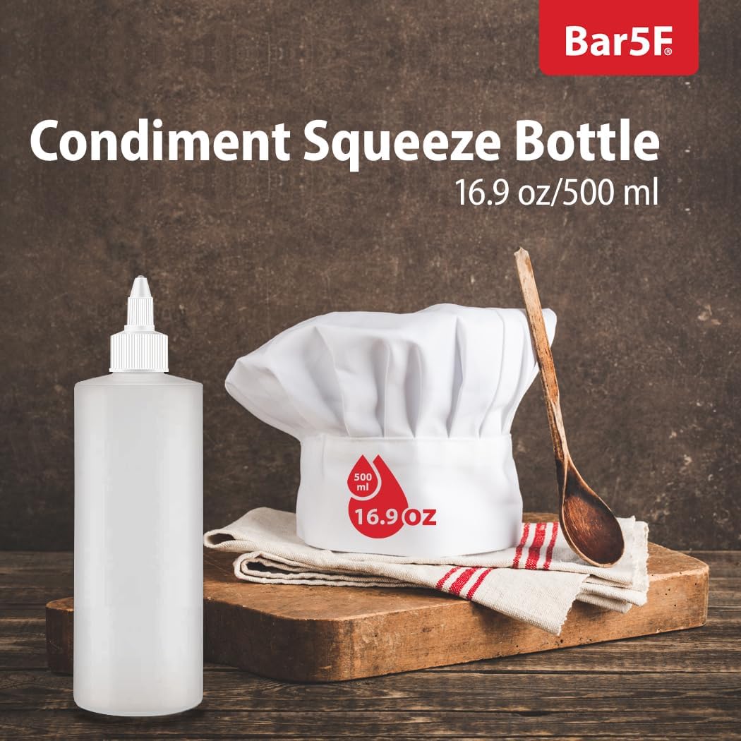 Colorful 16oz Condiment Squeeze Bottles