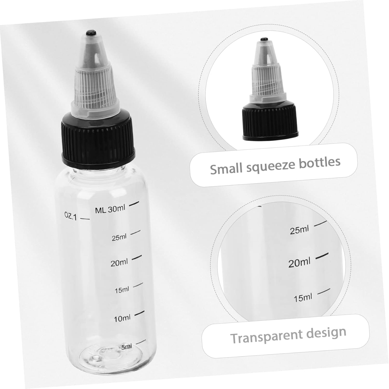 SHOWERORO 16 Pcs Gradient DIY Condiment Squeeze Bottles