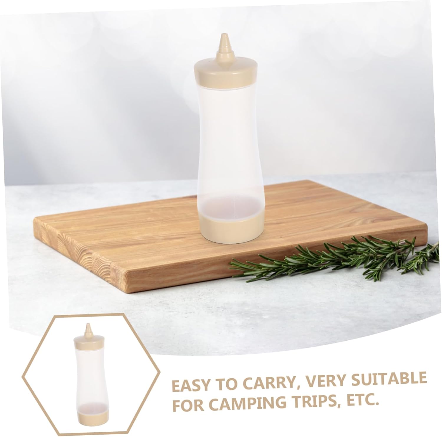 Set of 3 Salad Dressing Squeeze Bottles for BBQ Camping