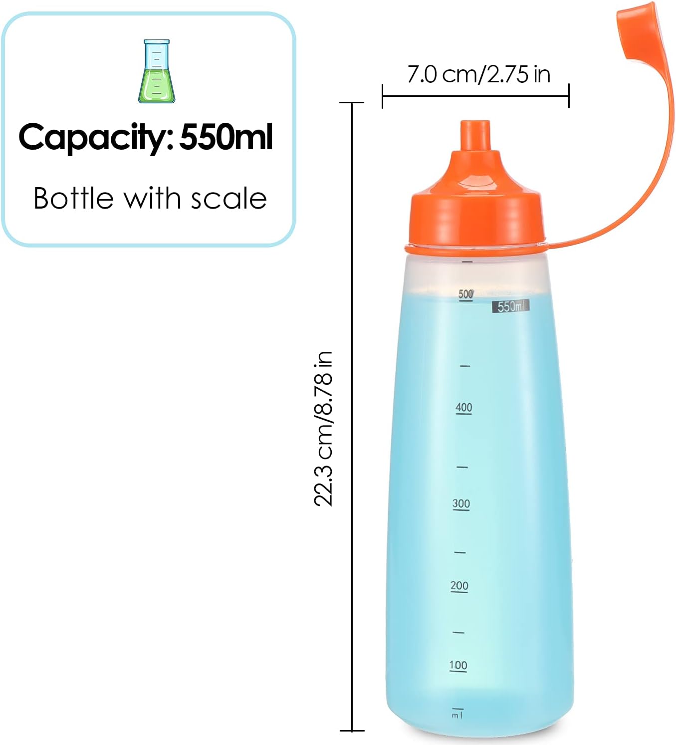 Ondiomn Condiment Squeeze Bottles