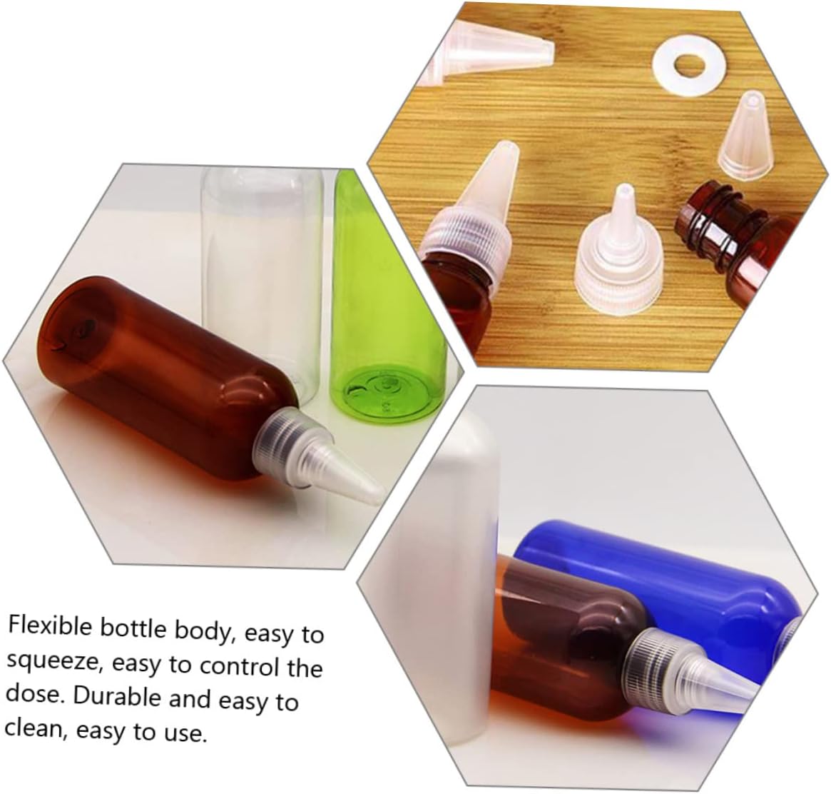 10PK Empty Condiment Squeeze Bottles
