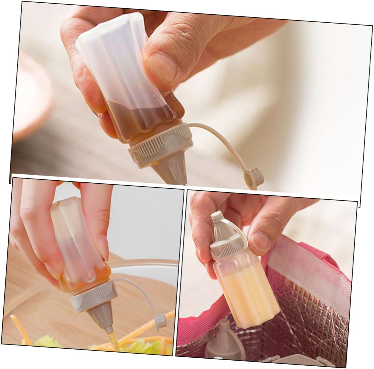 High-Quality 12-Pack Portable Condiment Squeeze Bottles