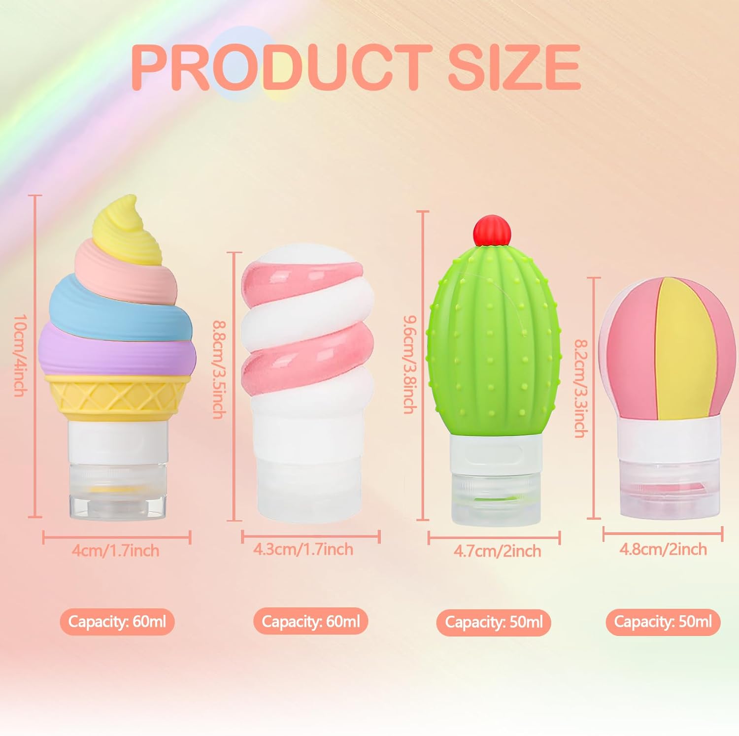 Mini Leak-Proof Silicone Squeeze Bottles for Kitchen and Camping
