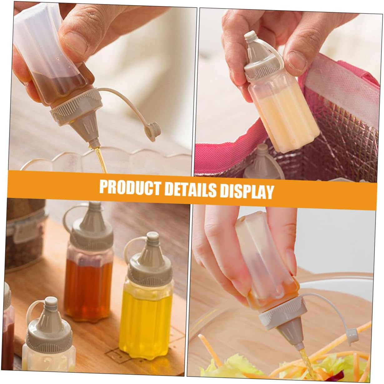 BUGUUYO12-Pack Portable Condiment Squeeze Bottles