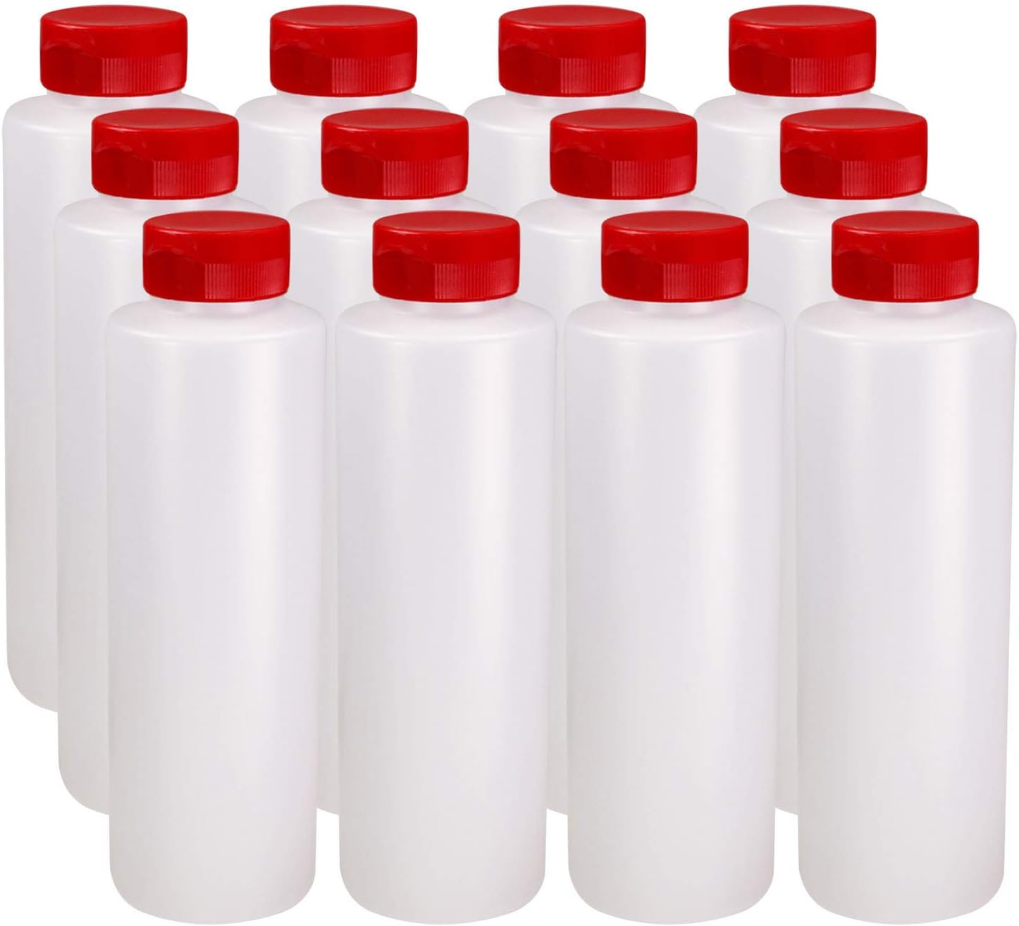 12-Piece Condiment Squeeze Bottles Set Easy to Fill Made in USA