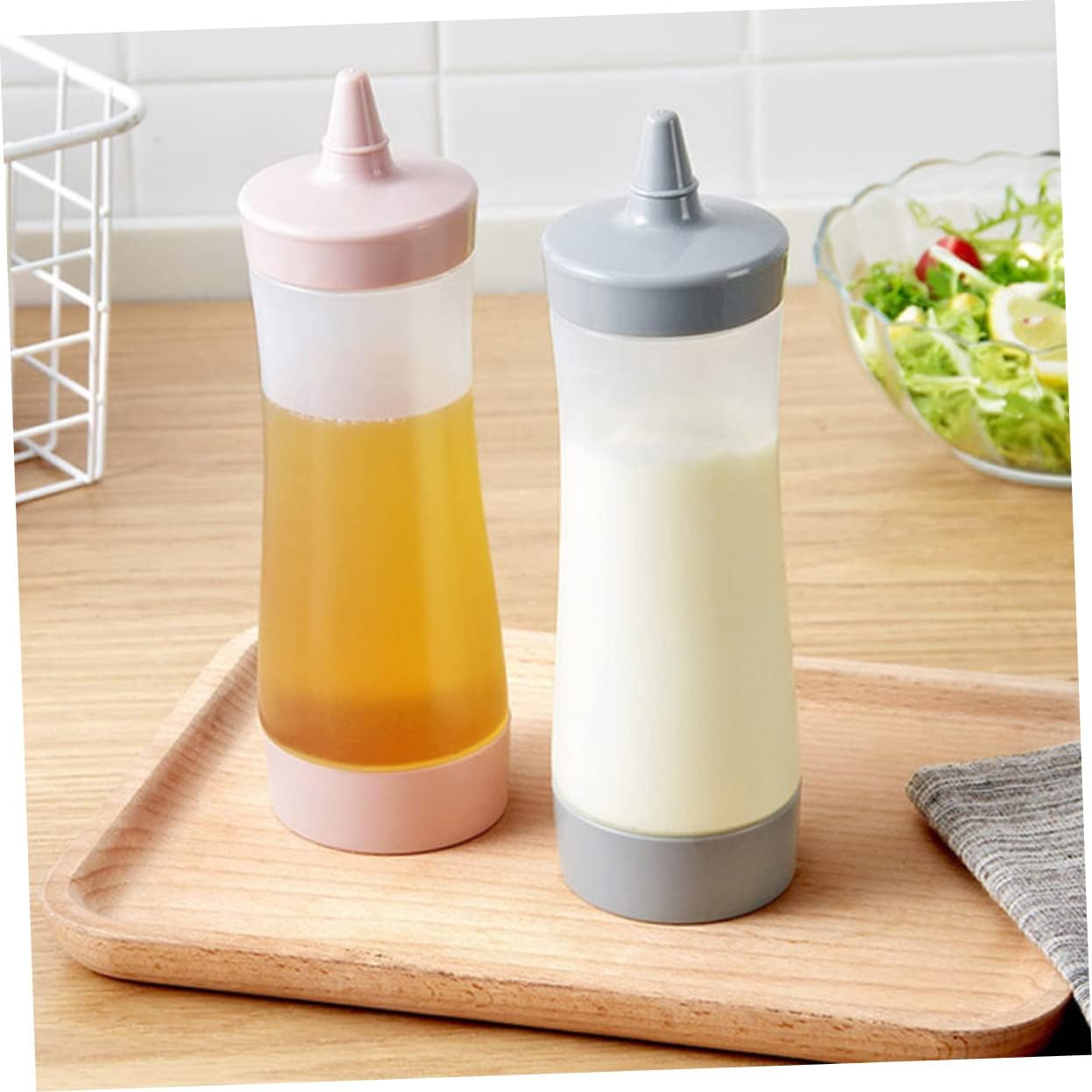 Extra Capacity Salad Dressing Ketchup Squeeze Bottle 350ml for Easy Application
