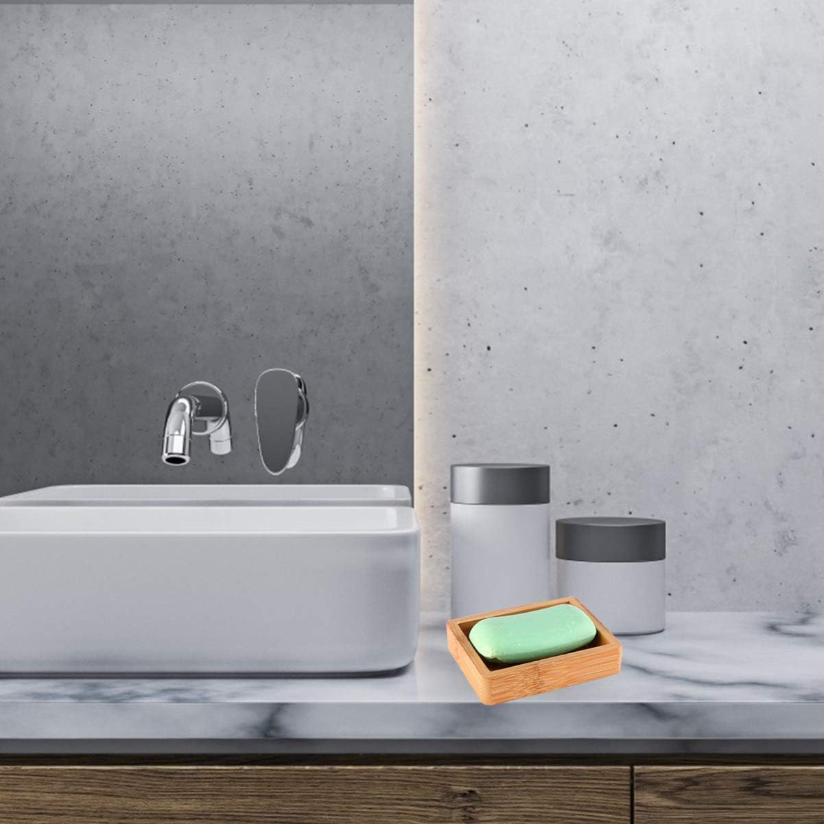 Cabilock Bamboo Pine Linear Soap Holder for BATH KITCHEN