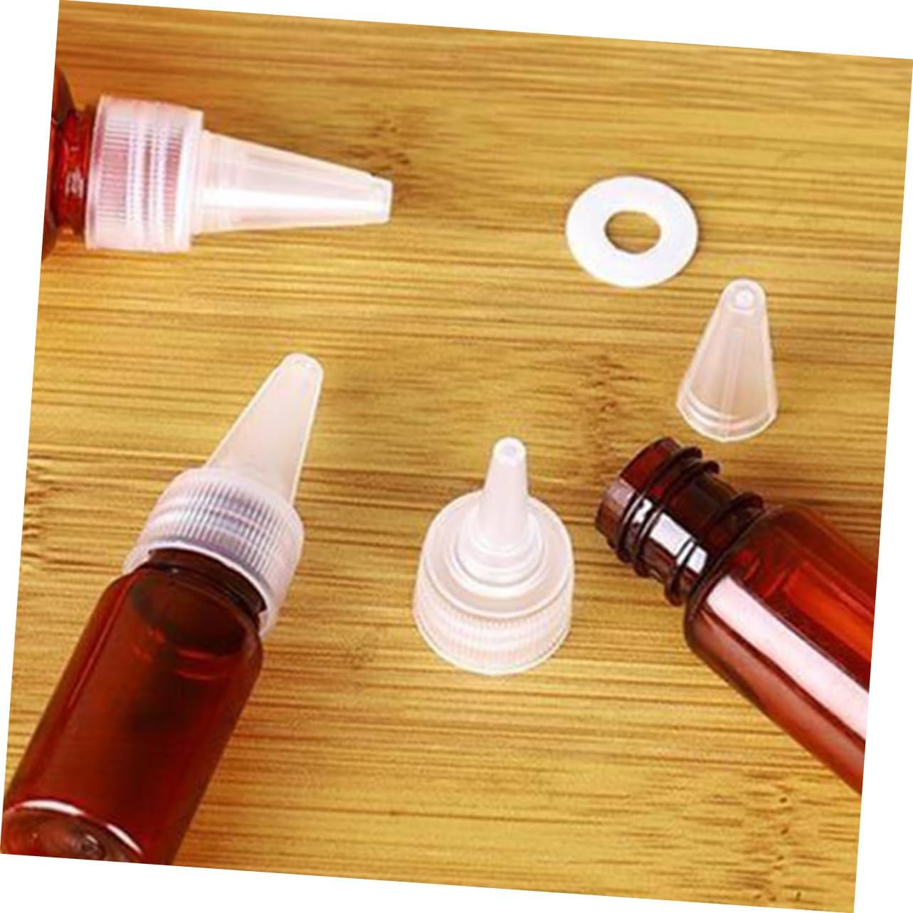 DECHOUS 20-Piece Refillable Shampoo Conditioner Bottles with Spout Design