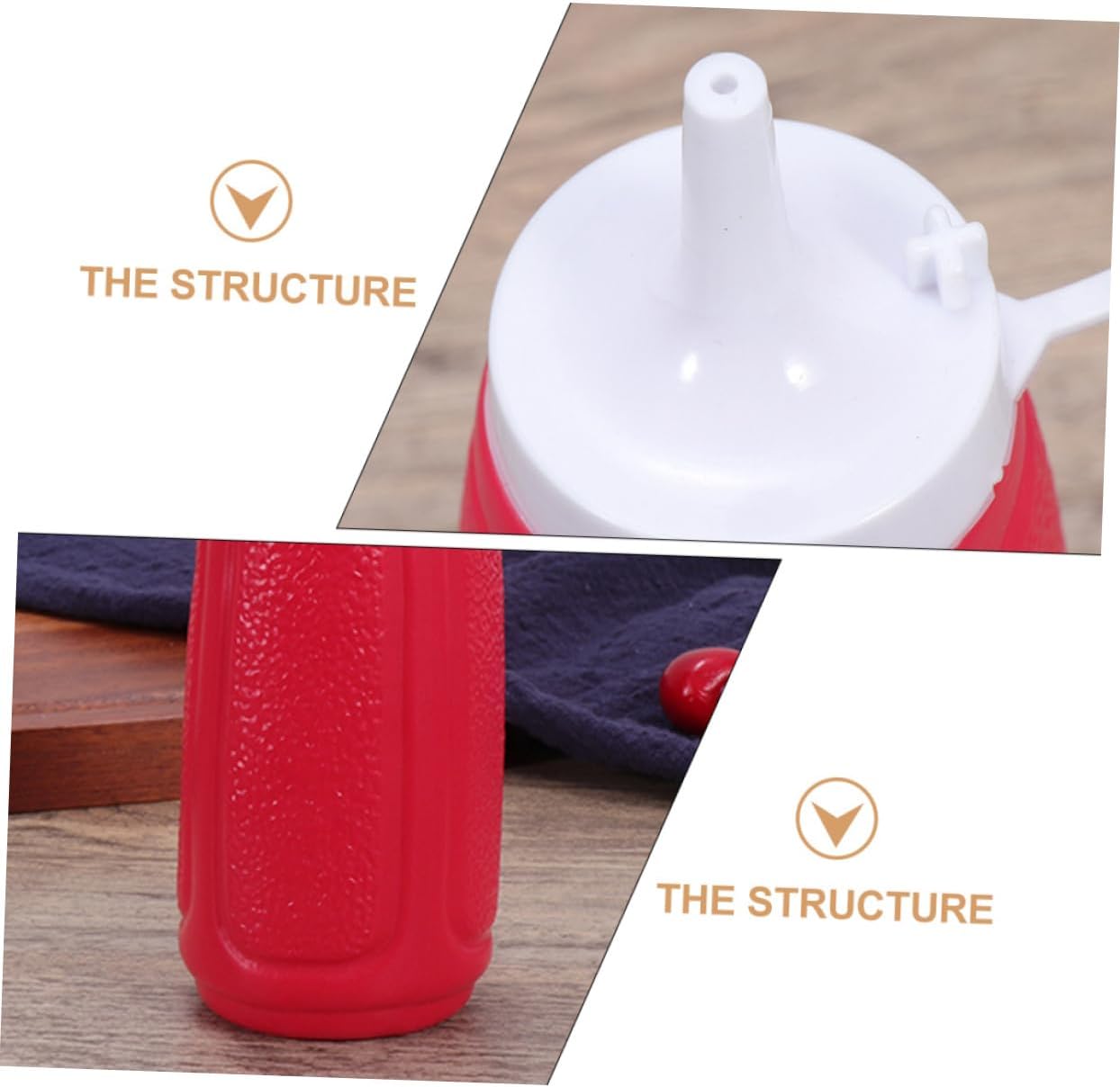 Plastic Lidded Salad Bottle for Condiments
