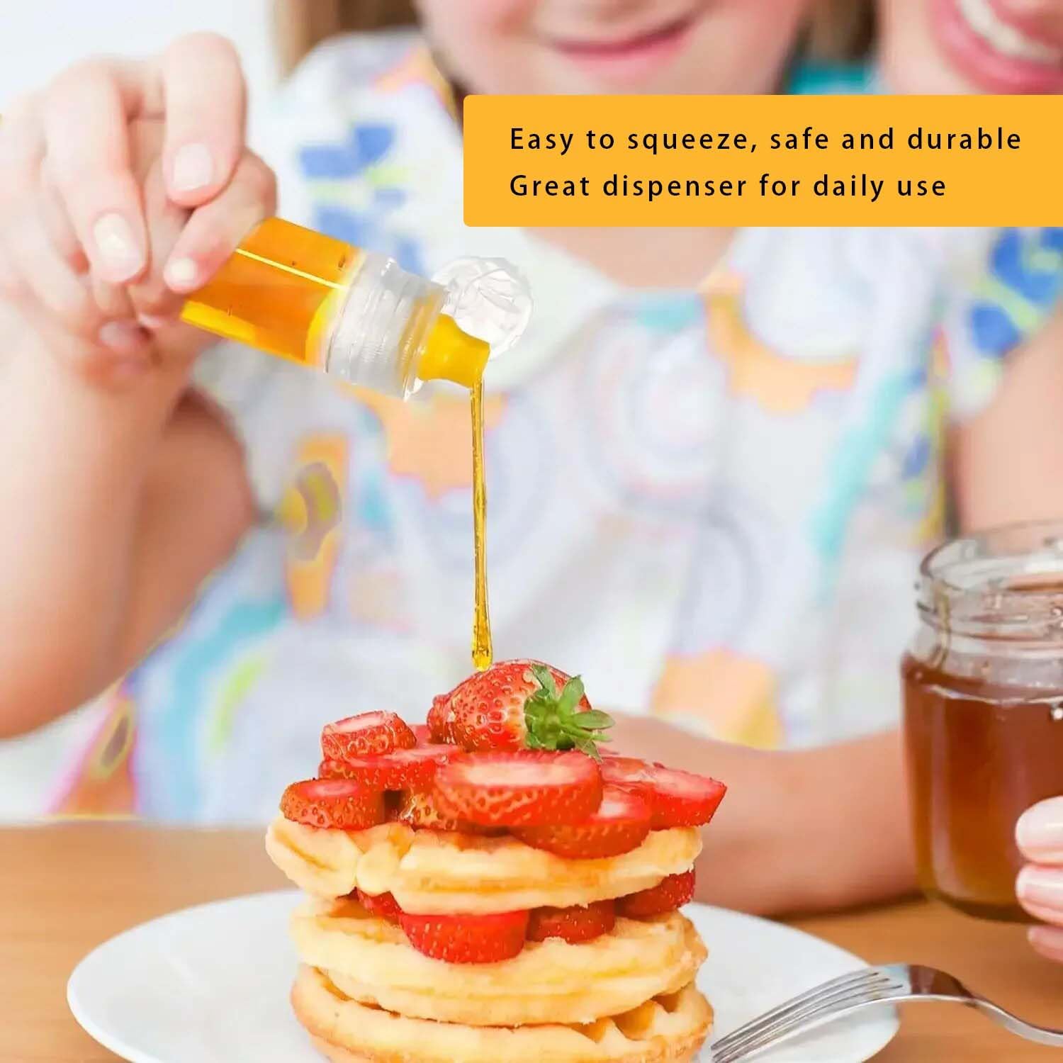 Adjustable Funnel 2-Piece Honey Squeeze Bottles