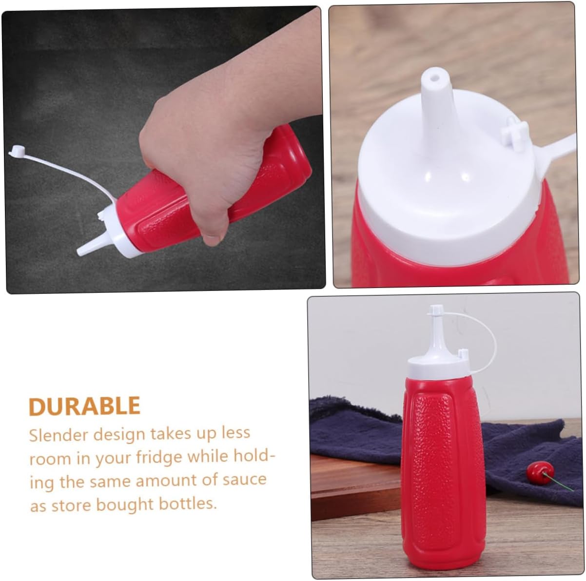 CIYODO Squeeze Condiment Bottle Perfect for BBQ Olive Oil and Ketchup Serving