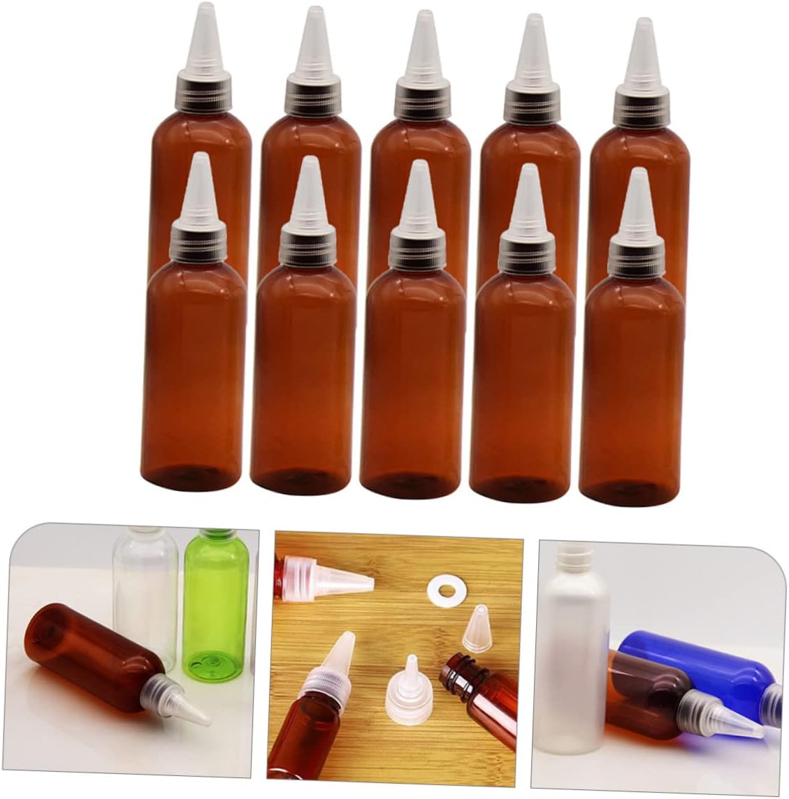 Cabilock 20-Piece Spout Dispenser Set Reusable Liquids Ketchup Soap Vinegar More
