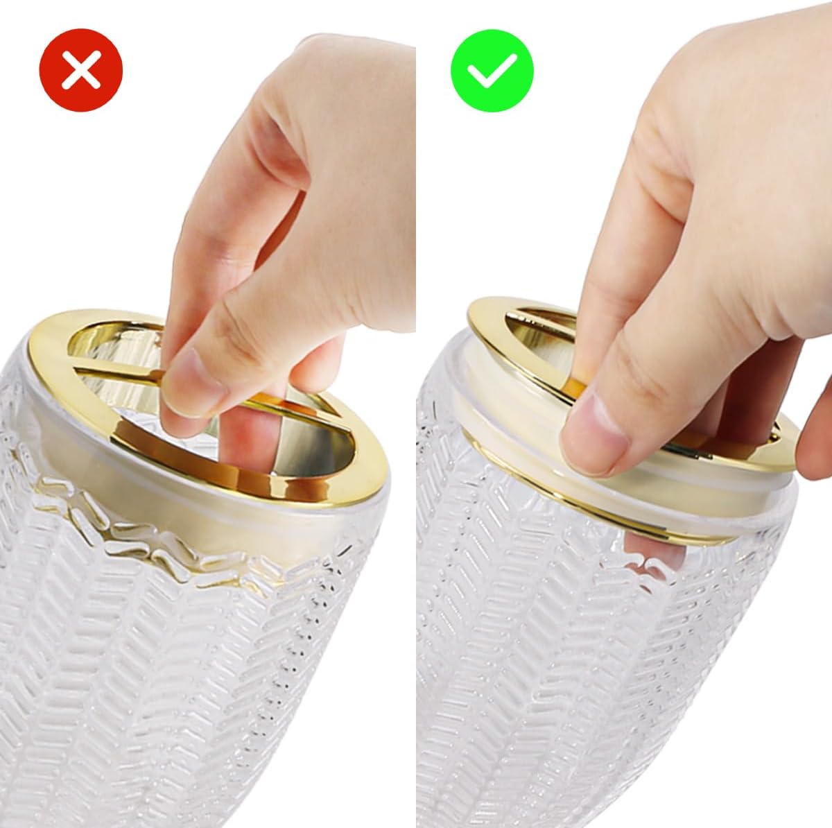 2-Piece Glass Toothbrush and Toothpaste Holder Set