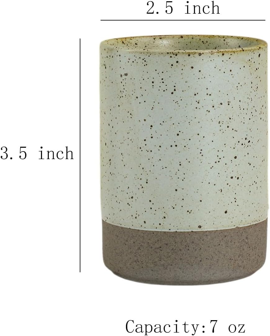 2-Piece Vintage Ceramic Mouthwash Cups