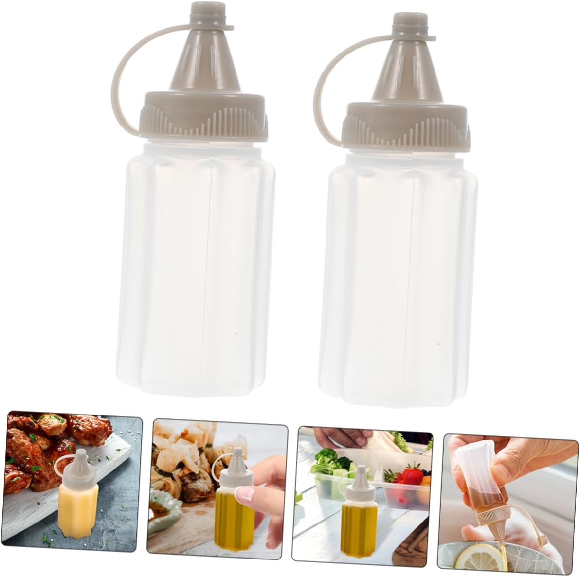 Stylish 12-Piece Reusable Condiment Squeeze Bottles