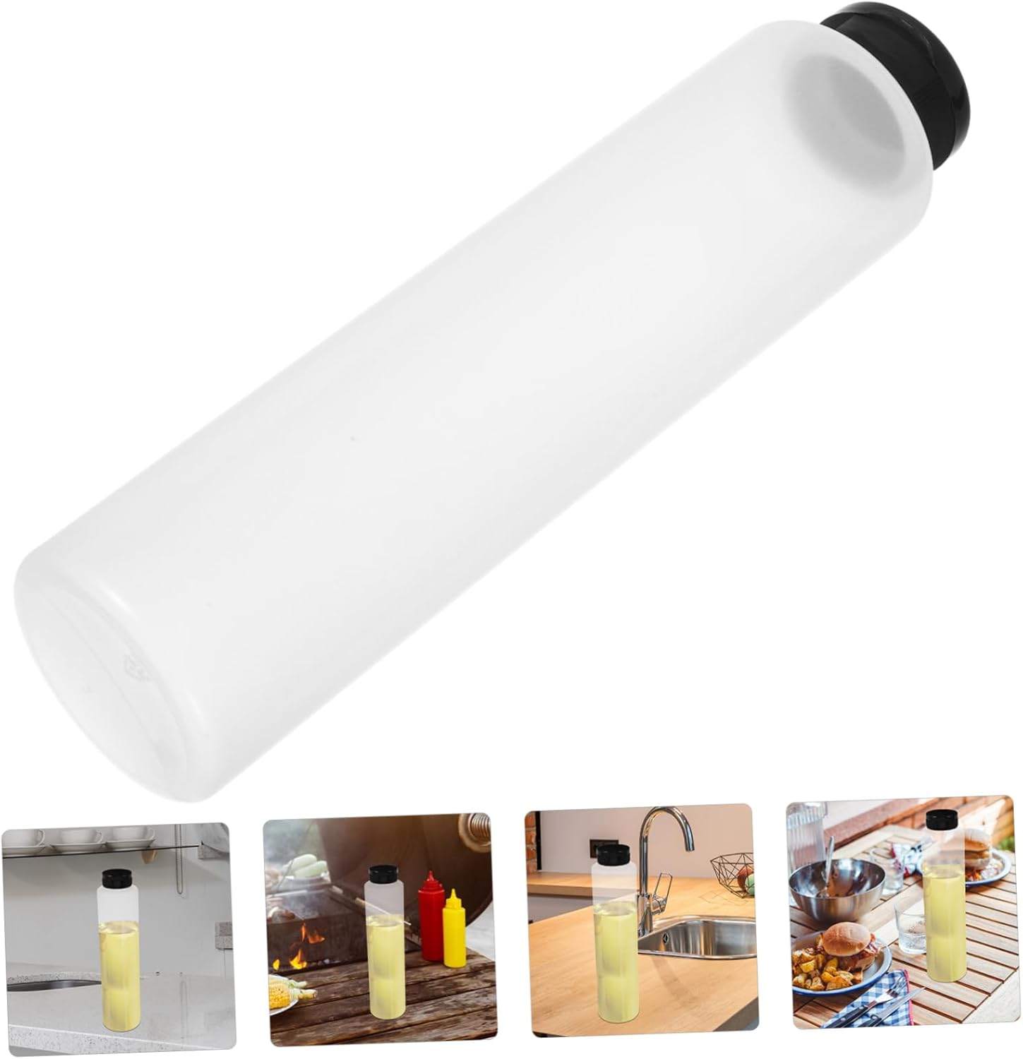 6-Piece Squeeze Bottle Set for Sauces Leak-Proof with Lids