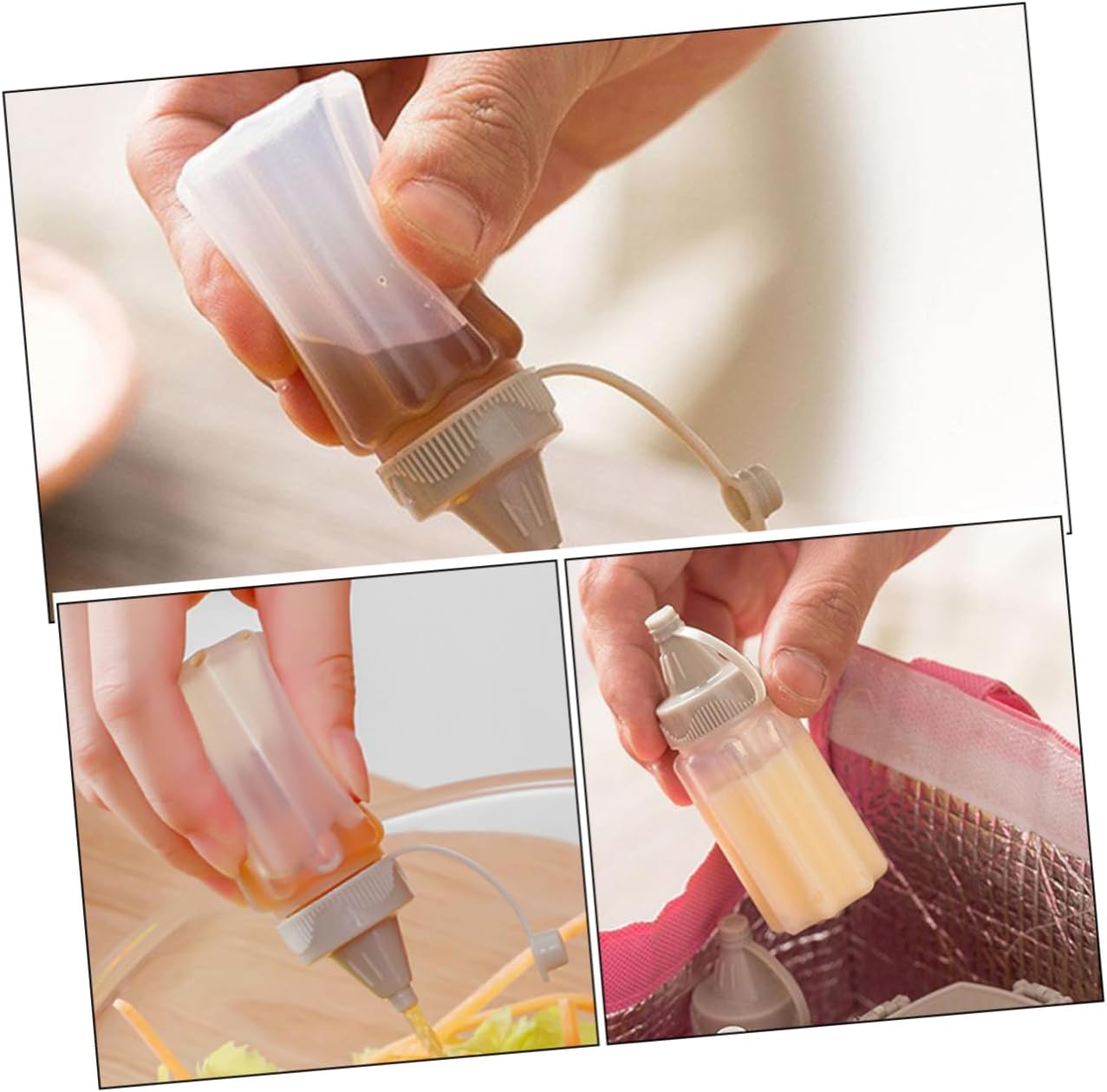 12 Piece Portable Condiment Squeeze Bottles