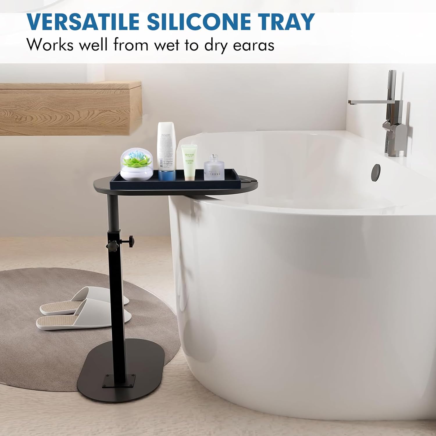 Vanity Tray Set Silicone Organizer for Bath Kitchen