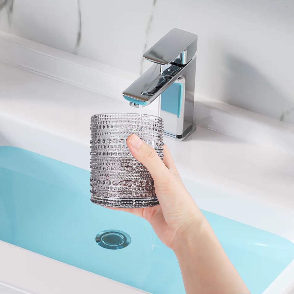 Luxurious Glass Toothbrush Holders Set