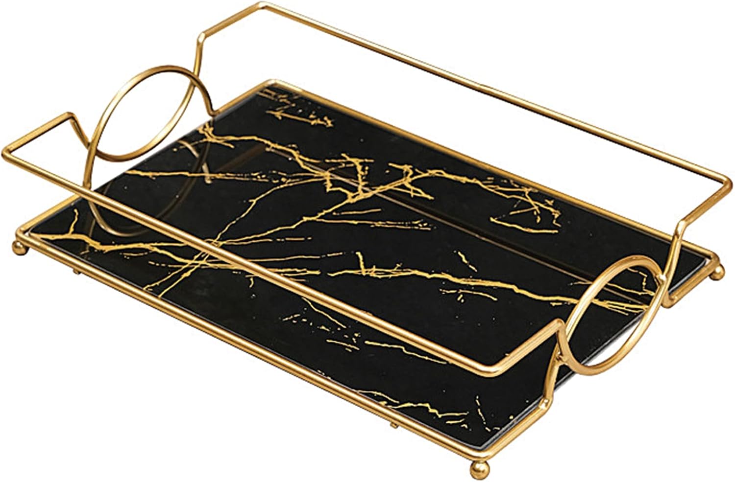 Luxury Bath Counter Organizer trays by Virvia - Black Gold