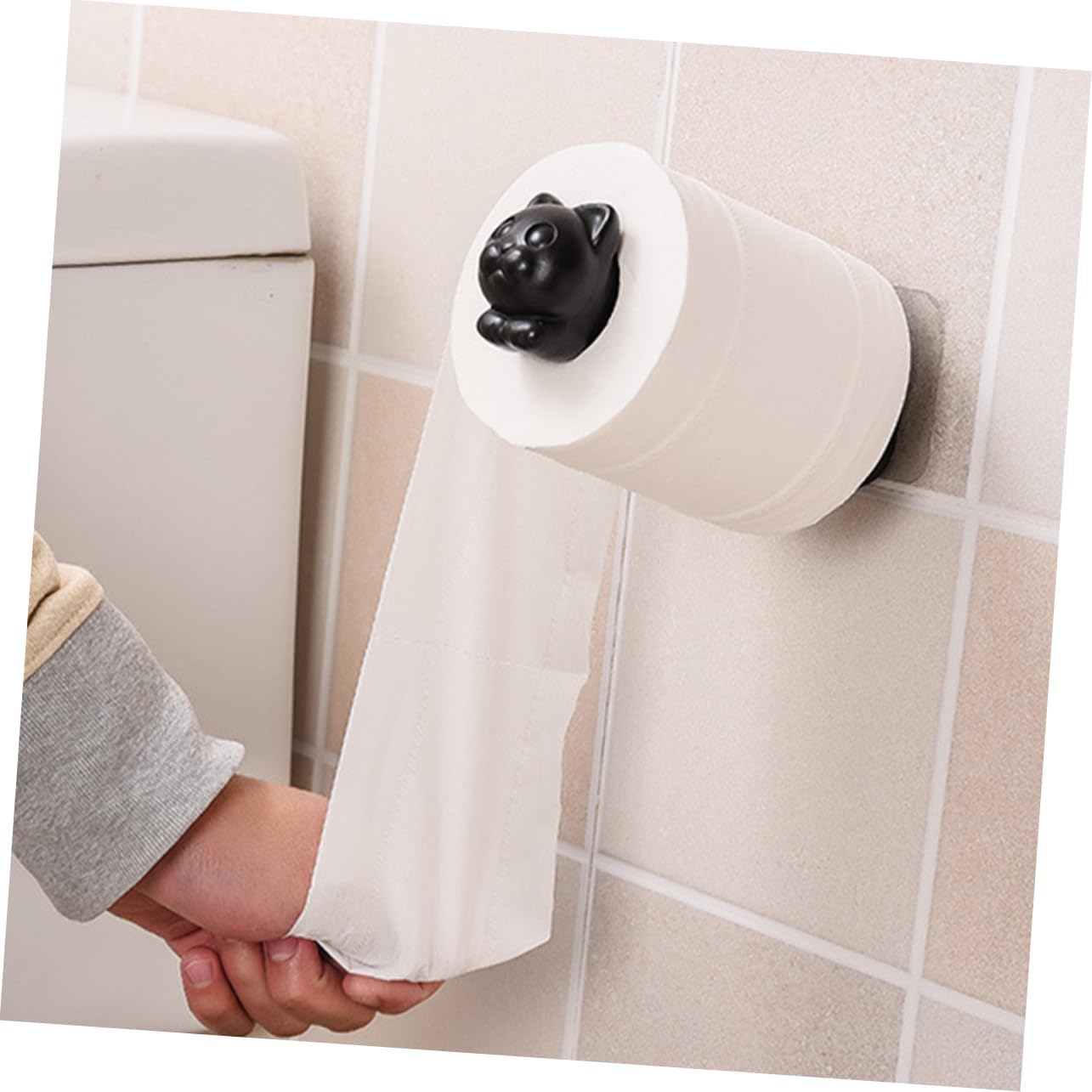 Sturdy Decorative Cat Toilet Roll Holder