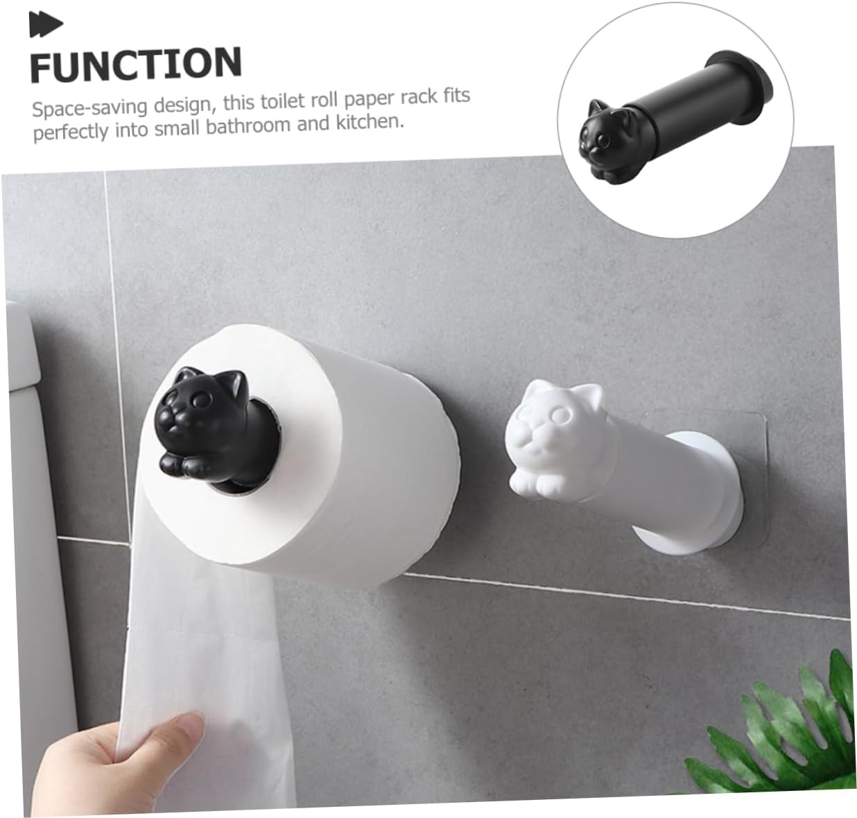 Sturdy Decorative Cat Toilet Roll Holder