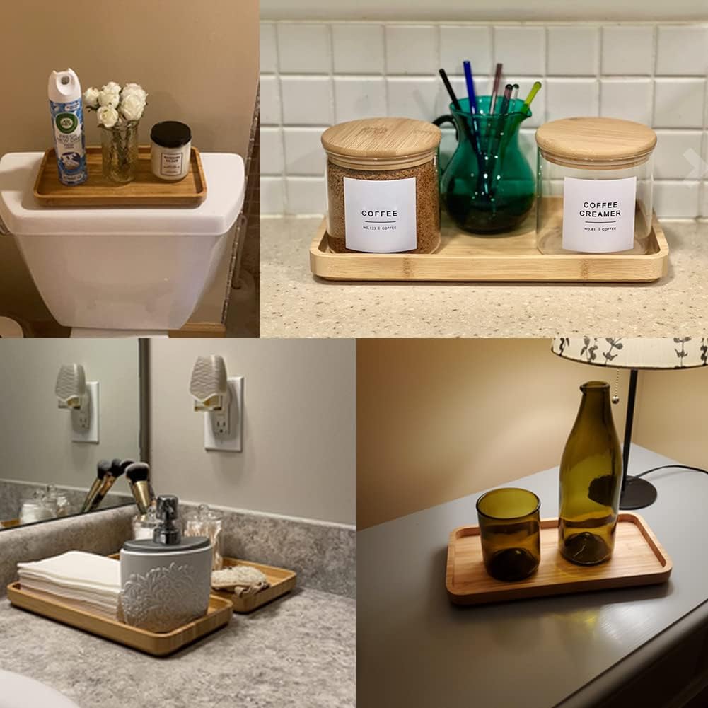 Bamboo Vanity Tray for Organizing 118x6x07inxWarm Decor