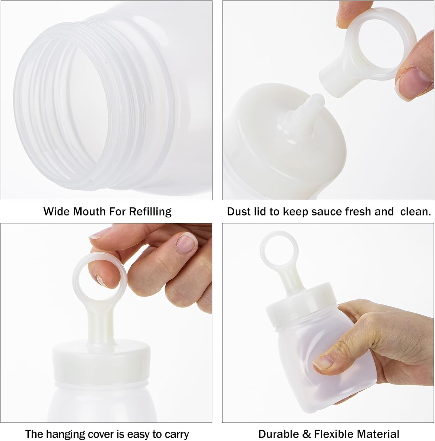 Uceoo Condiment Squeeze Bottles Perfect for 2 Pack