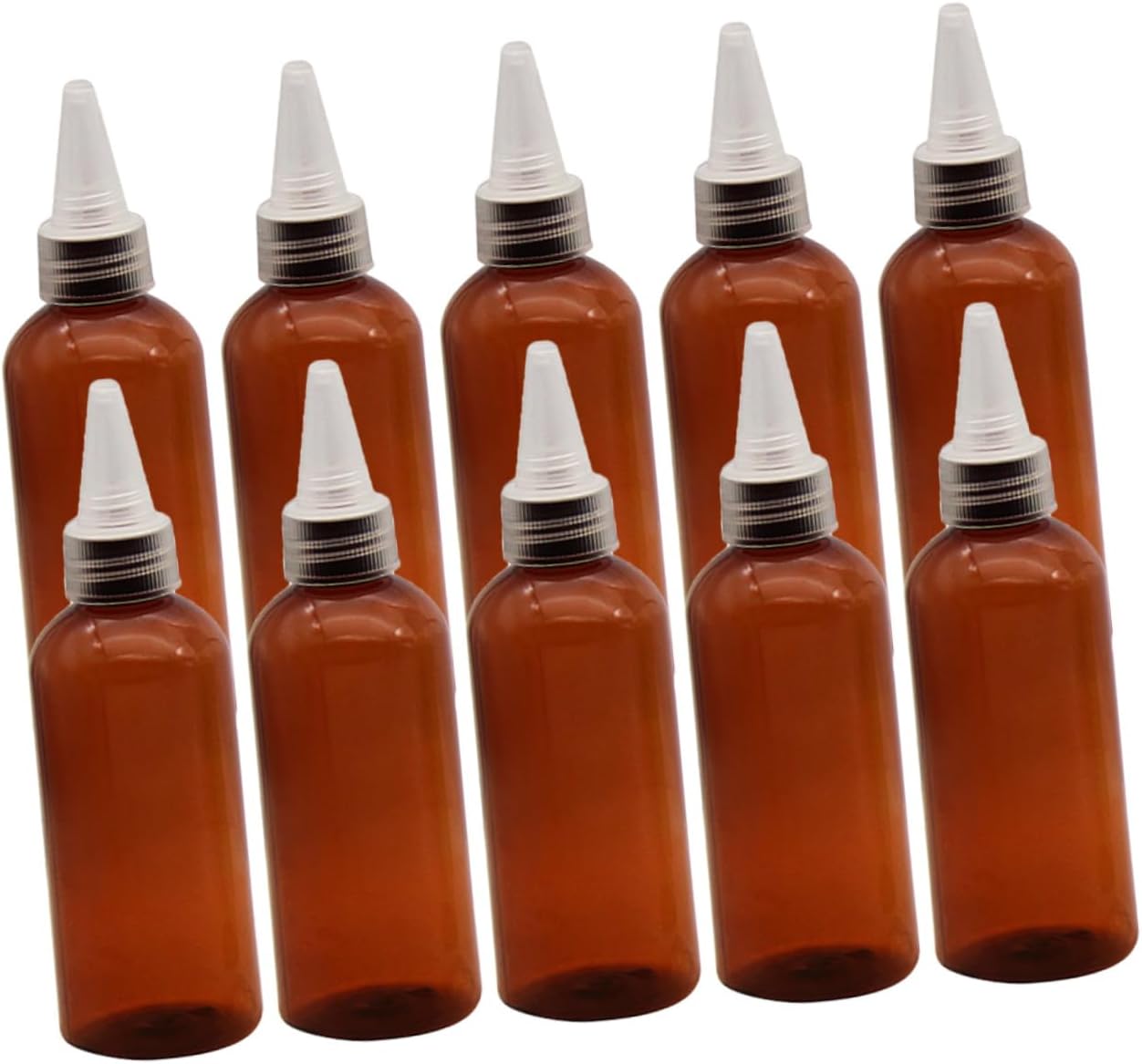 10-Piece Set of Plastic Squeeze Bottles for Easy Serving